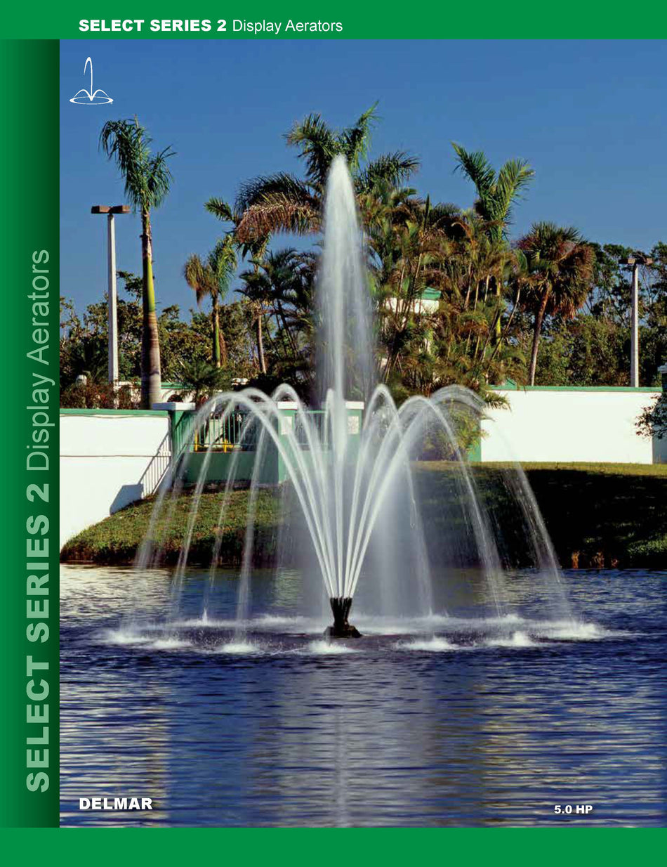 Aqua Control Select Series 2 (SS2) 5HP Display Aerator Fountain; includes quick disconnect and control panel