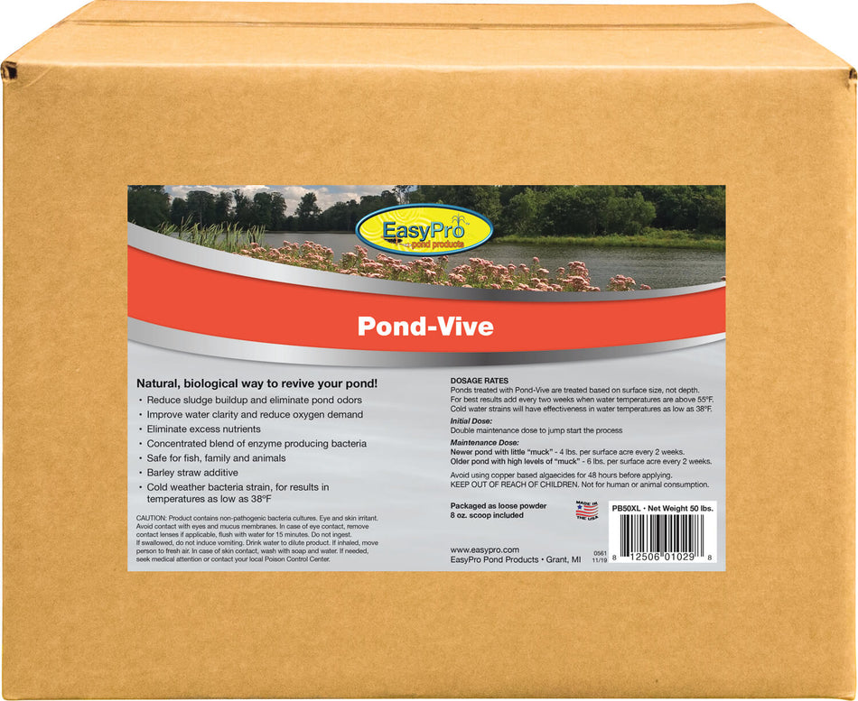EasyPro Pond-Vive Bacteria – 50lb box – Bulk Loose Powder