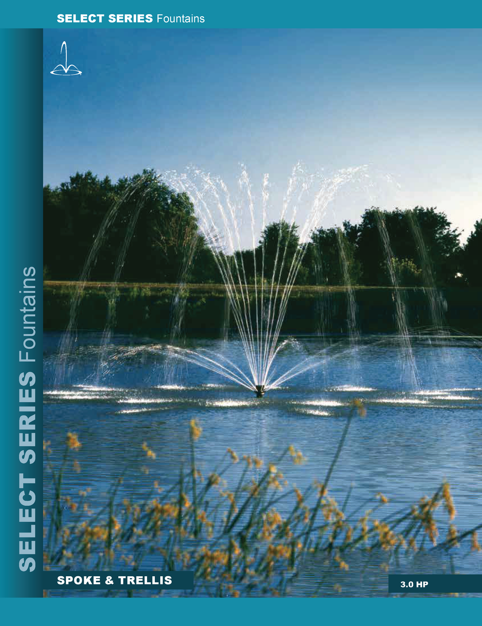 Aqua Control Select Series 3HP Fountain; includes quick disconnect and control panel