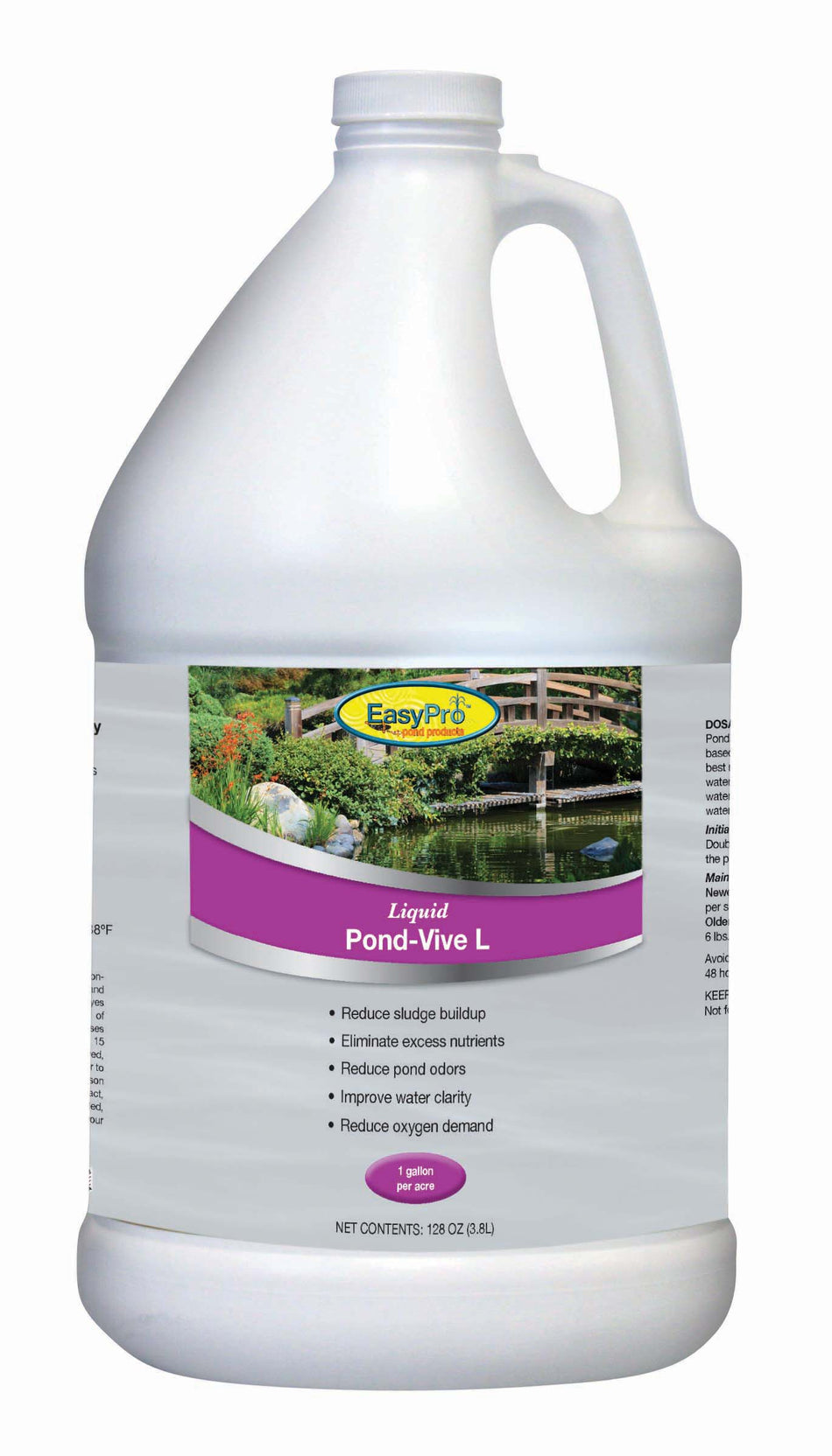 EasyPro Pond-Vive L - Liquid Lake & Pond Bacteria – 1 Gallon