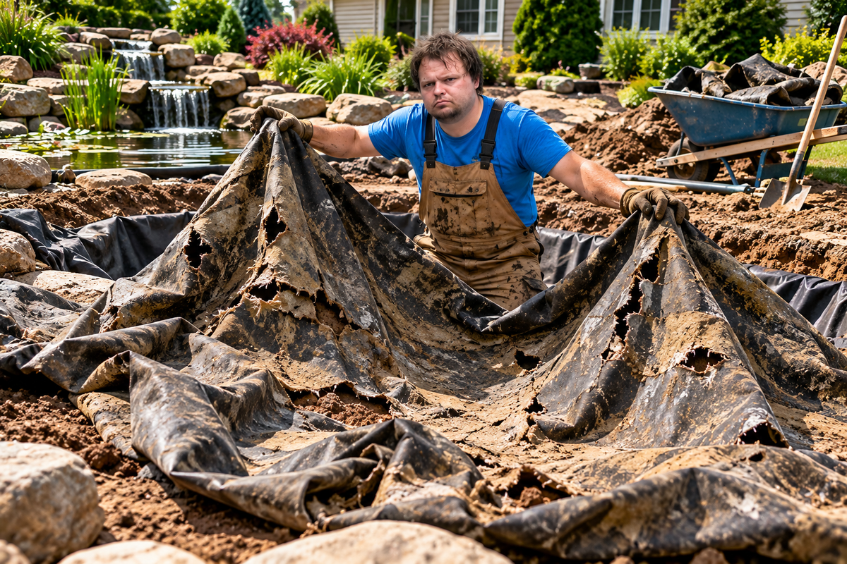 Can an Old Pond Liner Be Reused During a Rebuild?