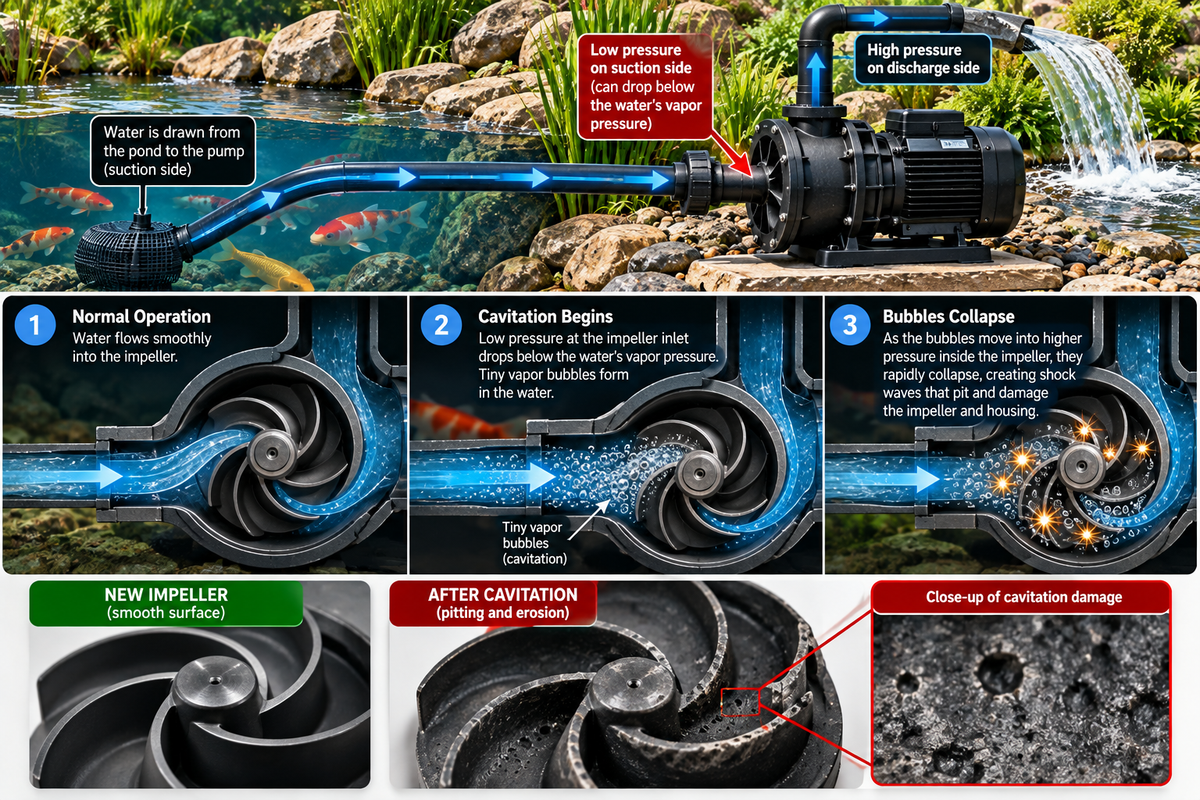 What Is Pond Pump Cavitation, and What Should You Check?