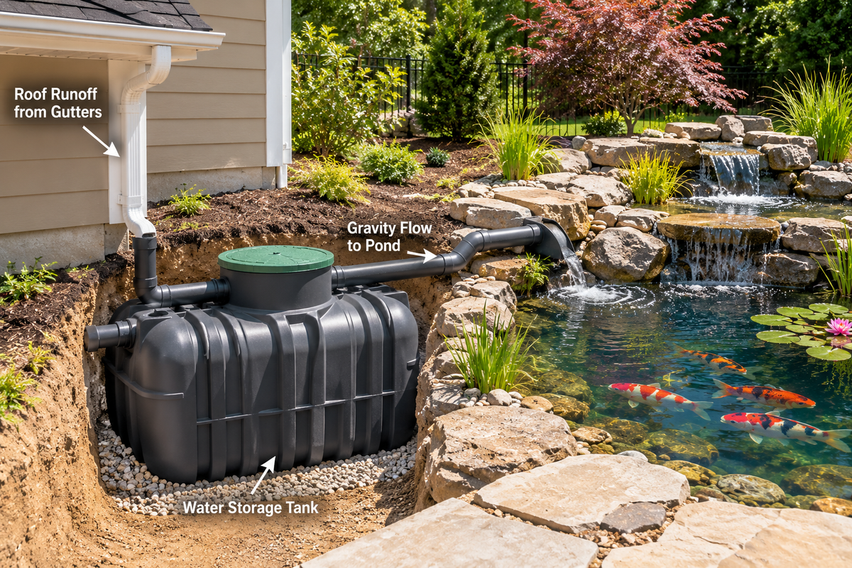 Can Roof Runoff Safely Refill a Fish Pond?