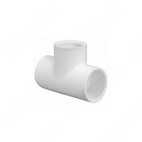 PVC Tee 2" Socket x Socket x FPT