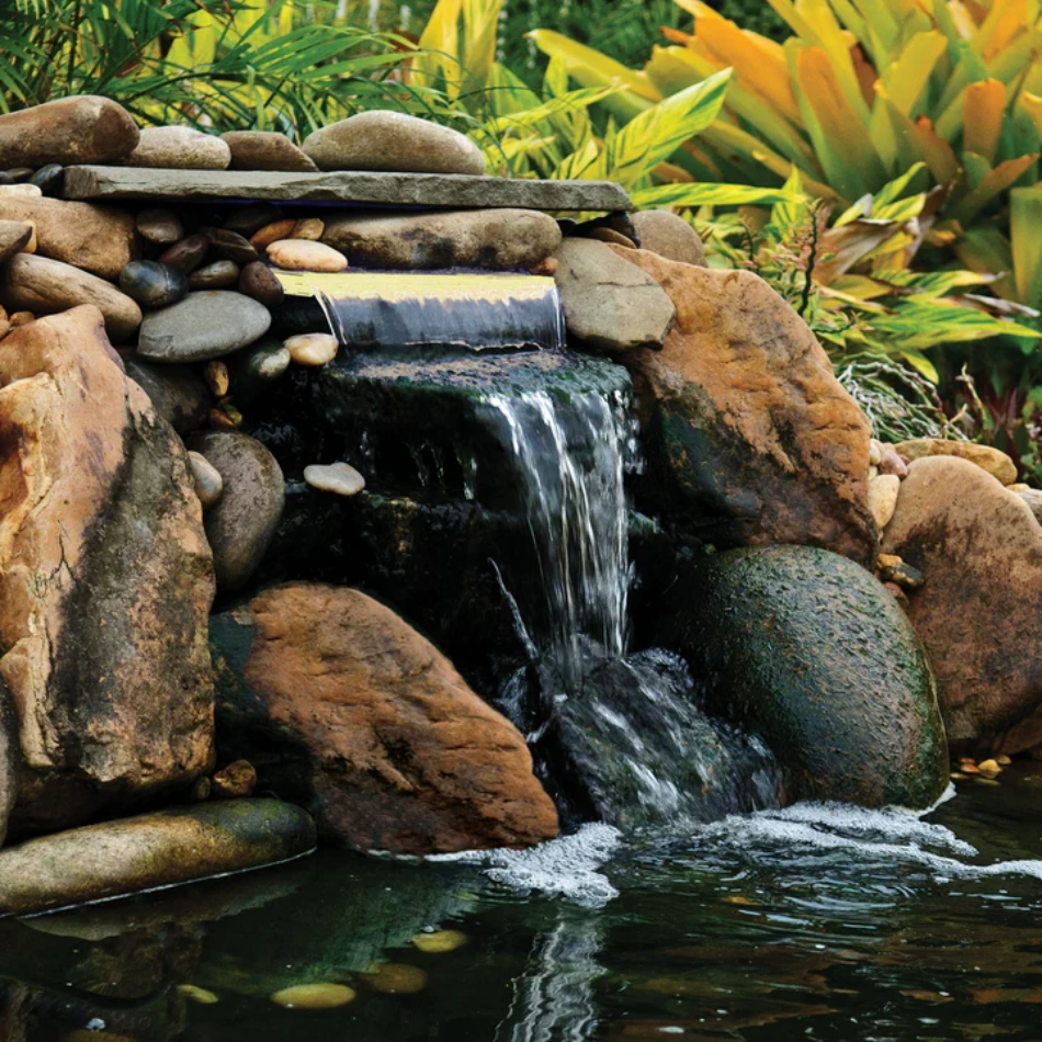 Pond Boss 14 in. White Lighted Waterfall Spillway