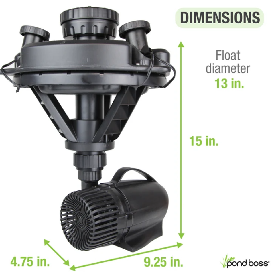 Pond Boss 1/4 HP Floating Fountain with Lights - Thumbnail 5