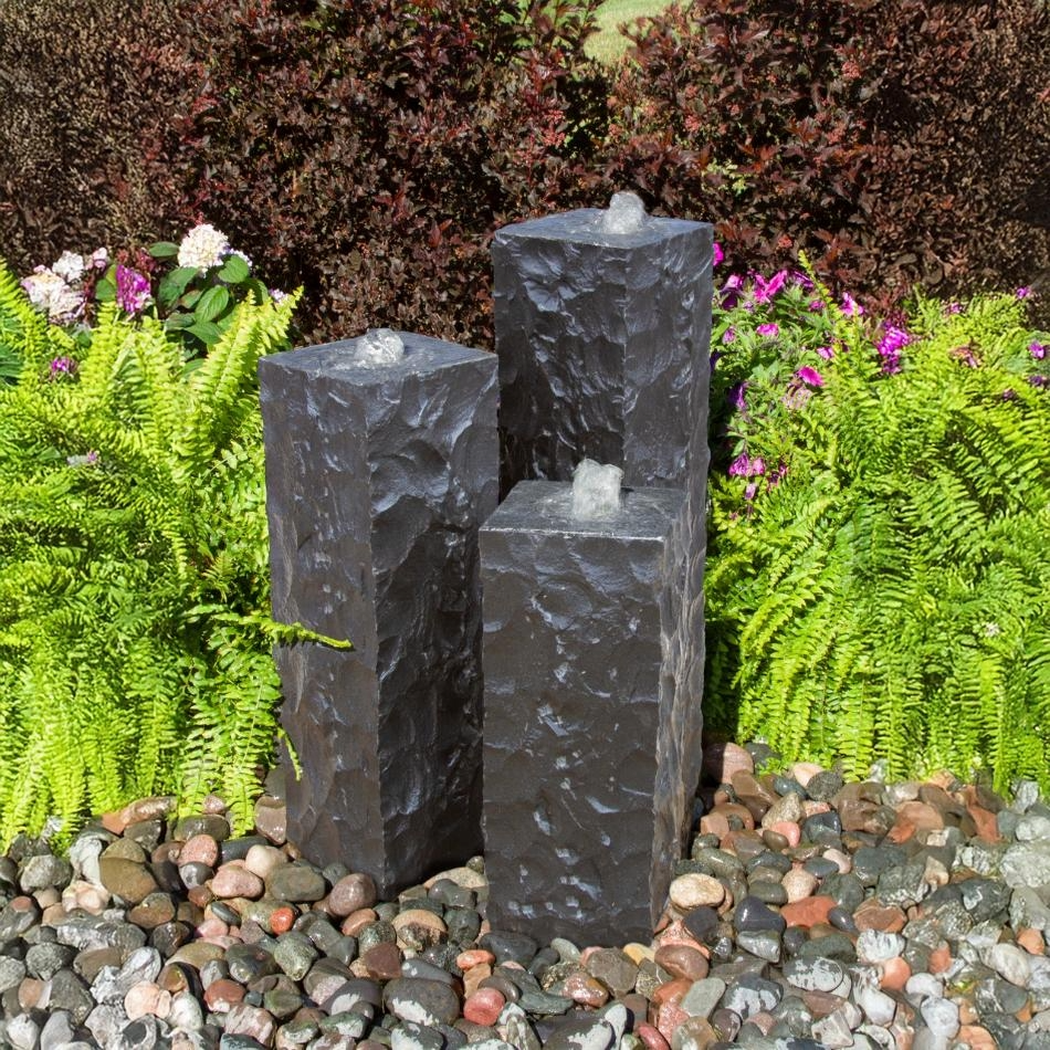 Blue Thumb Chiseled Black Basalt Fountain Kit