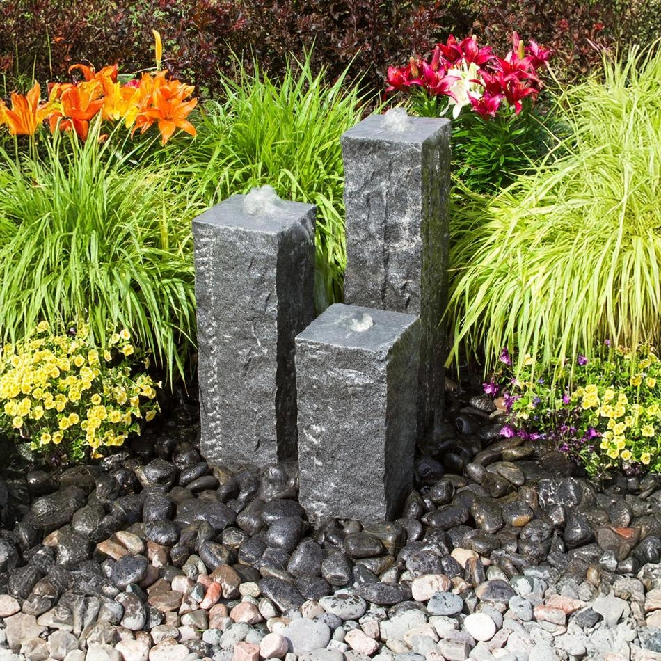 Triple Raw Cut Granite Fountain Kit - Thumbnail 2