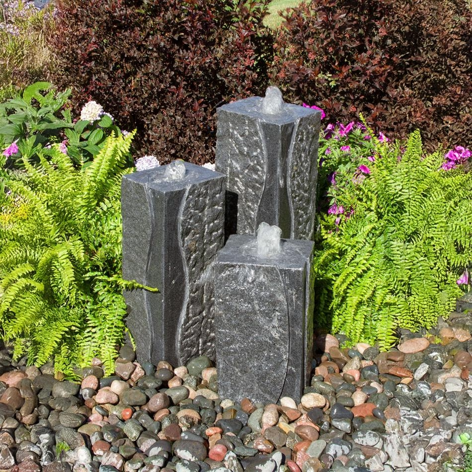 Blue Thumb Polished Corner Triple - Granite Fountain Kit