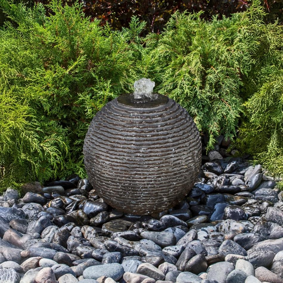 Medium Ribbed Sphere Fountain Kit