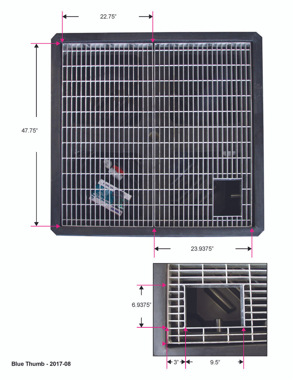 Blue Thumb Aluminum Grates for Altum AquaBox Basin