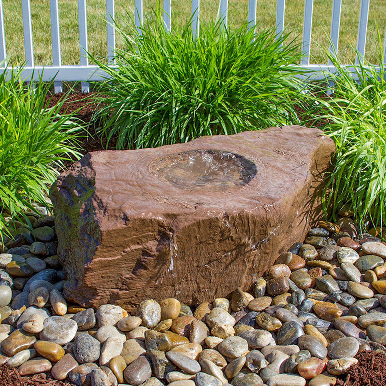 Blue Thumb Basalt Bird Bath Fountain Kit - Thumbnail 3