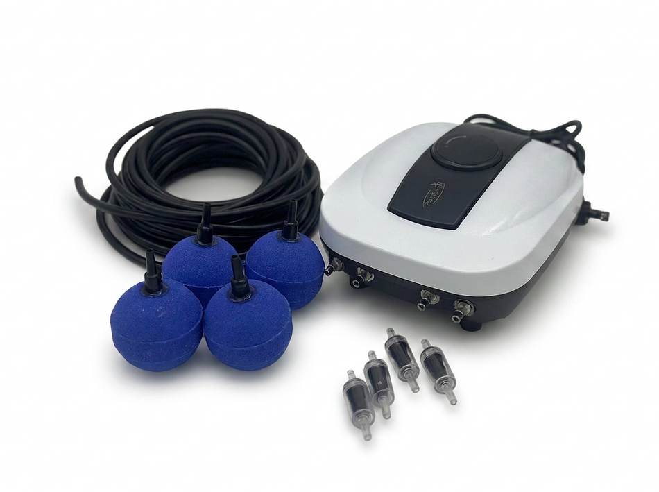 PondScape Cicada Pond & Aquarium Aeration Kit – 2 or 4 Outlet Air Pump