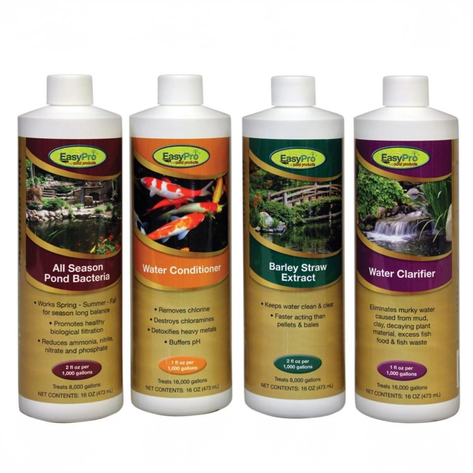 Easy Pro  All-In-One Package – Includes 16 oz Clarifier; All Season Bacteria; Liquid Barley Extract; Water Conditioner