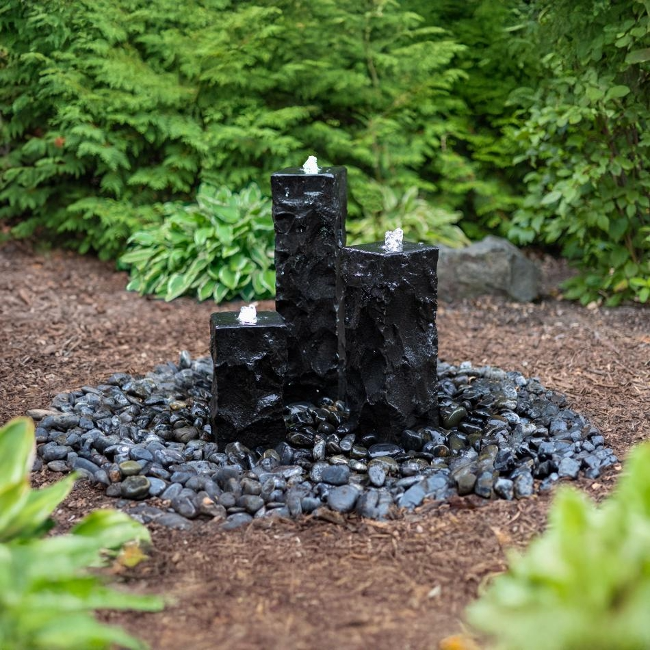 Easy Pro Tranquil Décor Ebony Basalt Trio Fountain or Kit