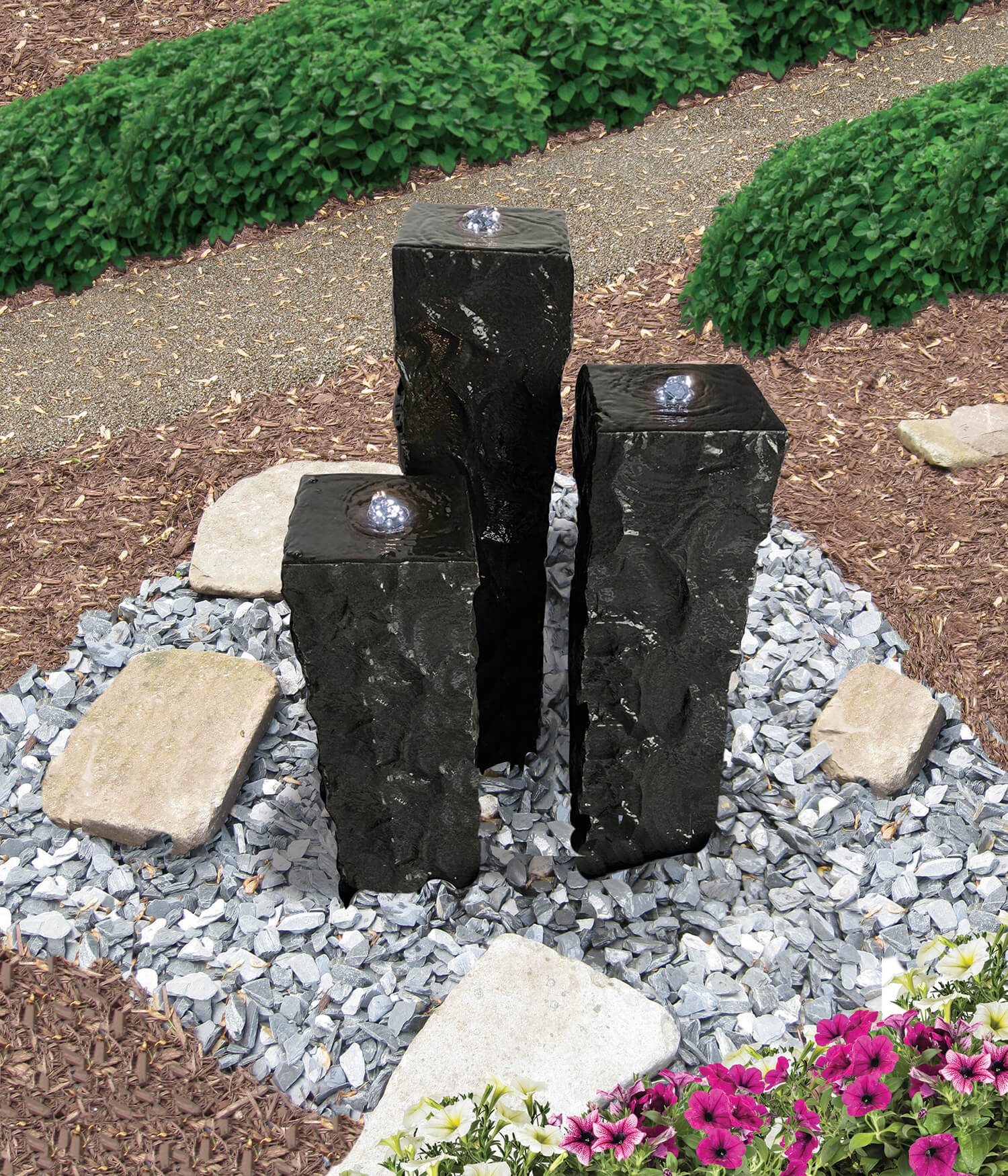 EasyPro Tranquil Décor Ebony Basalt Fountain Kit