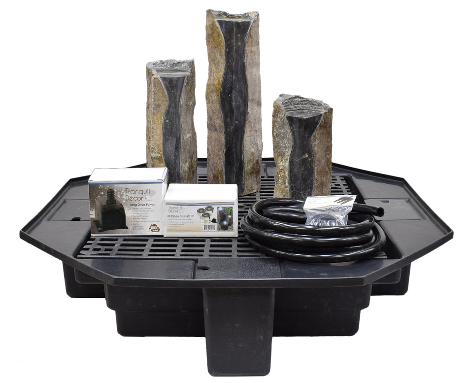 Easy Pro Tranquil Décor Modern Basalt Fountain Set or Kit