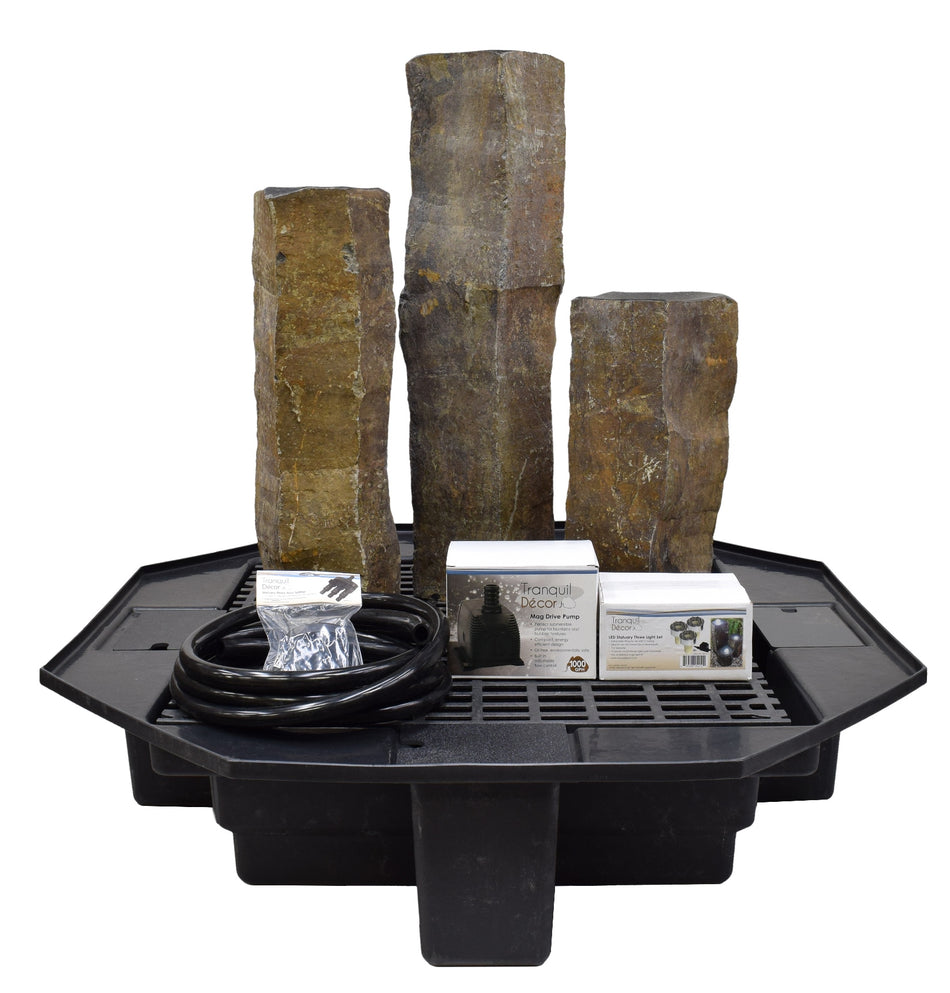 Easy Pro Tranquil Décor Real Basalt Three Pack Fountain or Kit