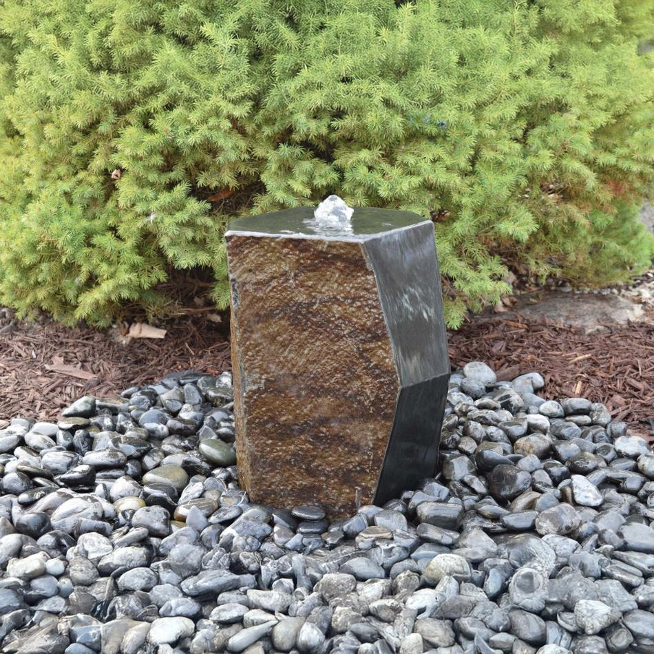 3 Sided Polished Basalt Fountain Kit