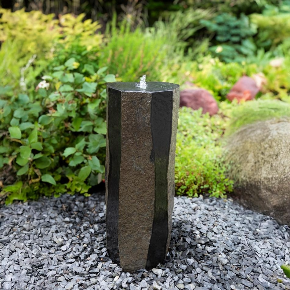 Easy Pro Tranquil Décor – Polished Top and Three Sides Real Basalt Column- 39" - or Kit