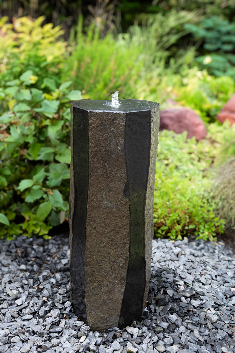 Easy Pro Tranquil Décor – Polished Top and Three Sides Real Basalt Column- 39" - or Kit