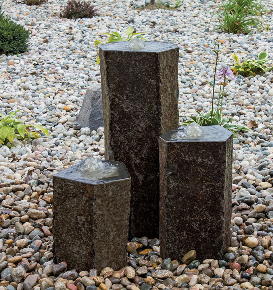 Blue Thumb Hollowed-Out Basalt Fountain Kit