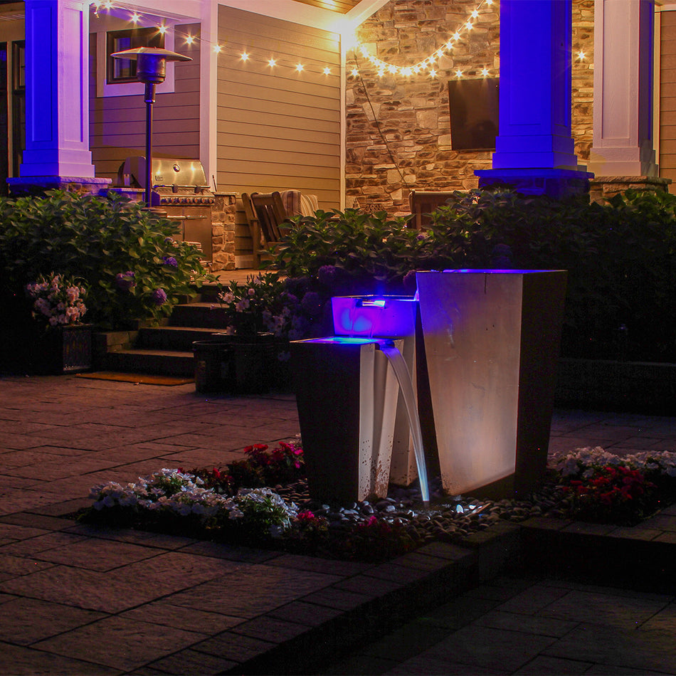 Blue Thumb Corten Steel Urn-Rusted Urns