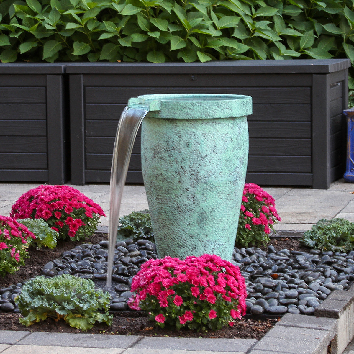 Blue Thumb Single Brass Patina Round Urn Kit - Thumbnail 2