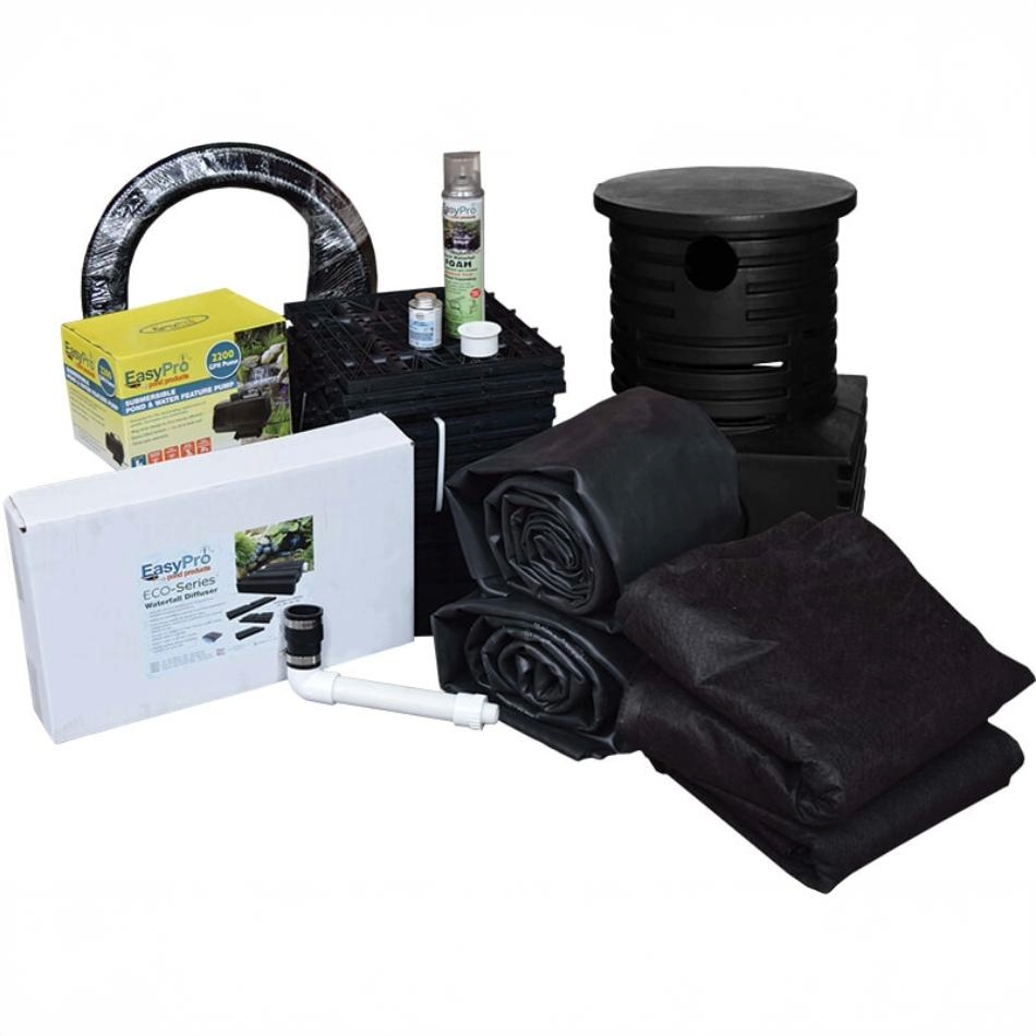 EasyPro  Pro-Series™ Just-A-Falls Kit with 2’ Wide Waterfall Diffuser & Res-Cubes