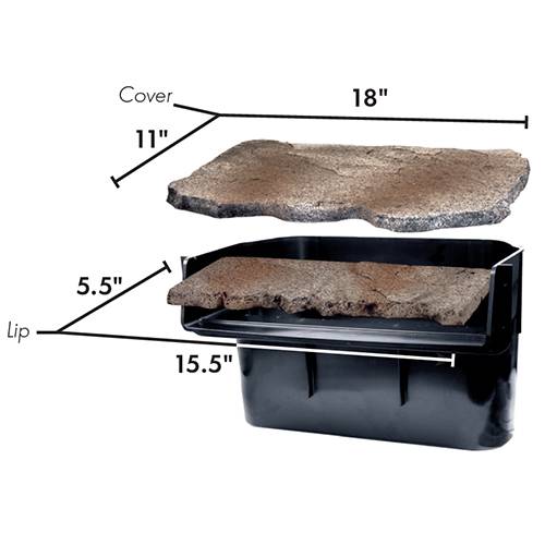 Savio Waterfall 16" Weir Stone Cover - Thumbnail 3