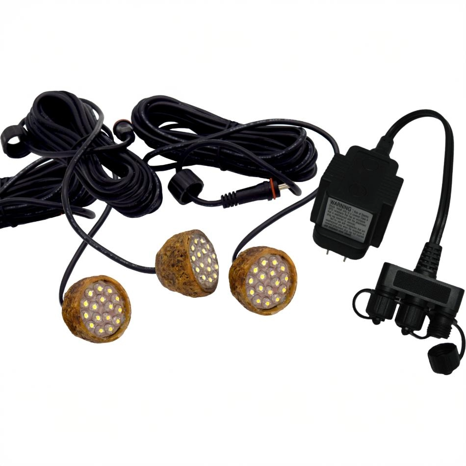 EasyPro 3-pack LED Rock light kit with 10watt transformer