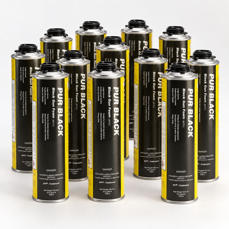 Todol PUR Black - Black Gun Foam 28.4oz Case of 12