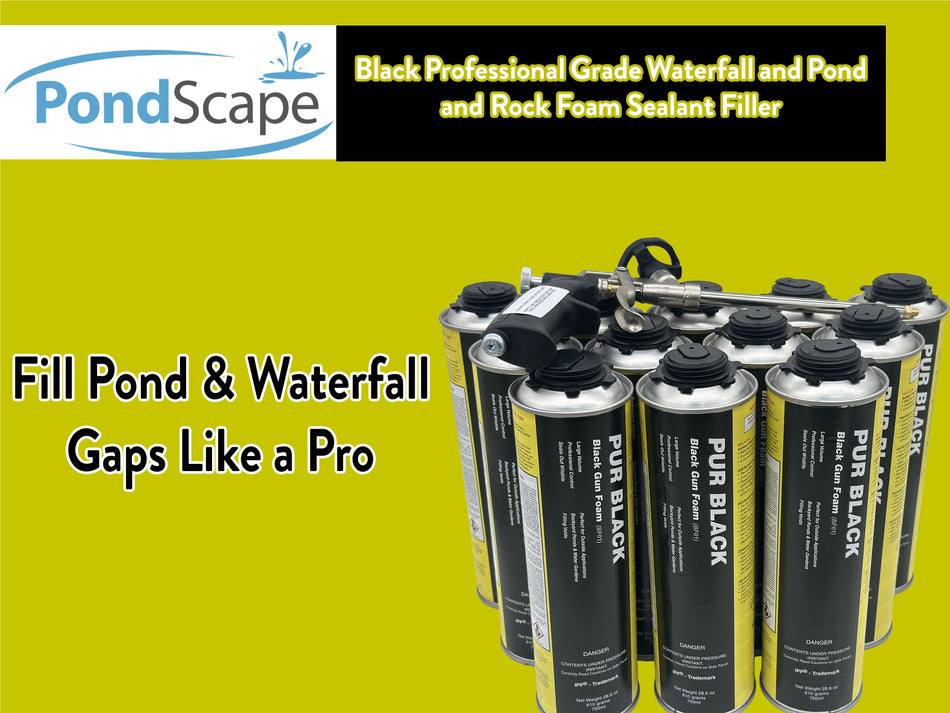 PondScape Black Gun Pro Waterfall and Crack Sealing Foam Pur Black by Todol