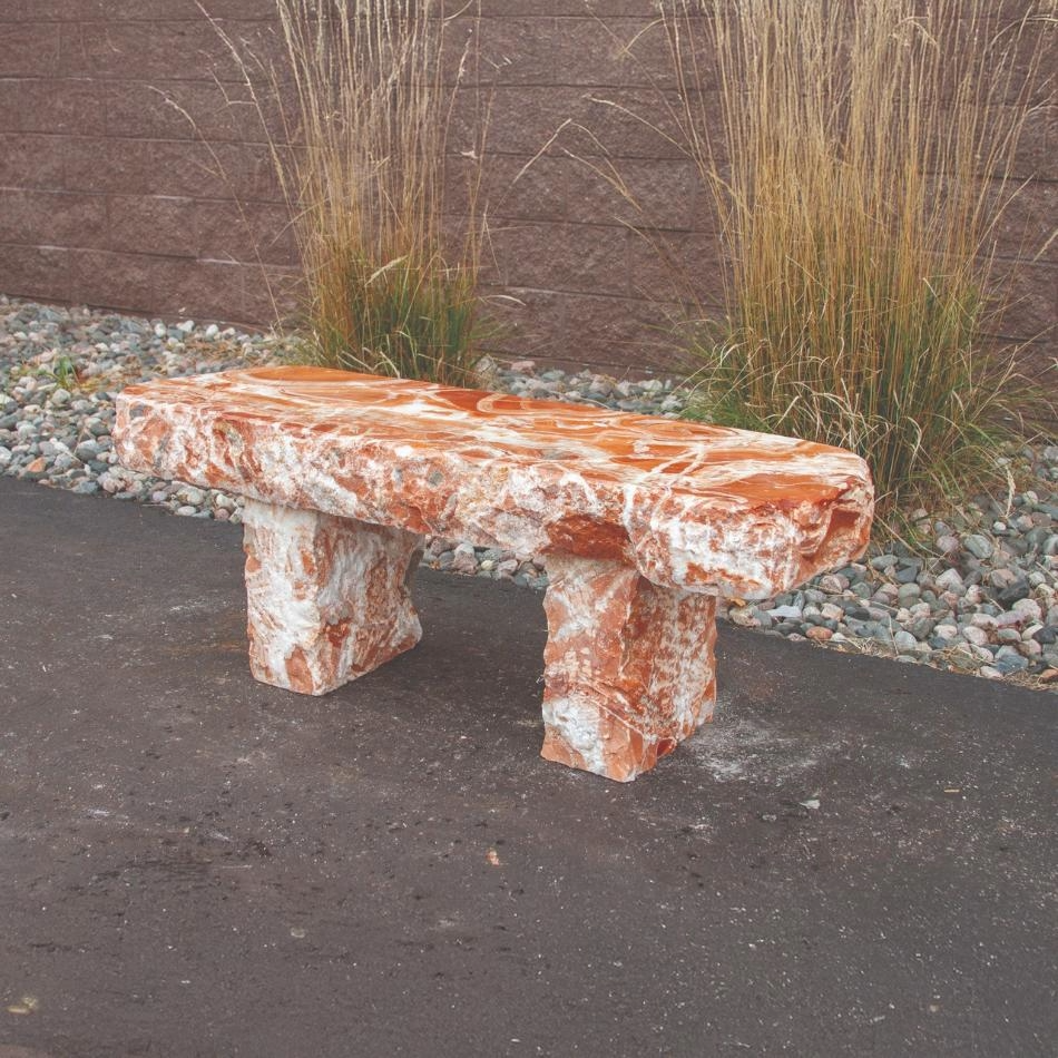 Blue Thumb Red Onyx Bench
