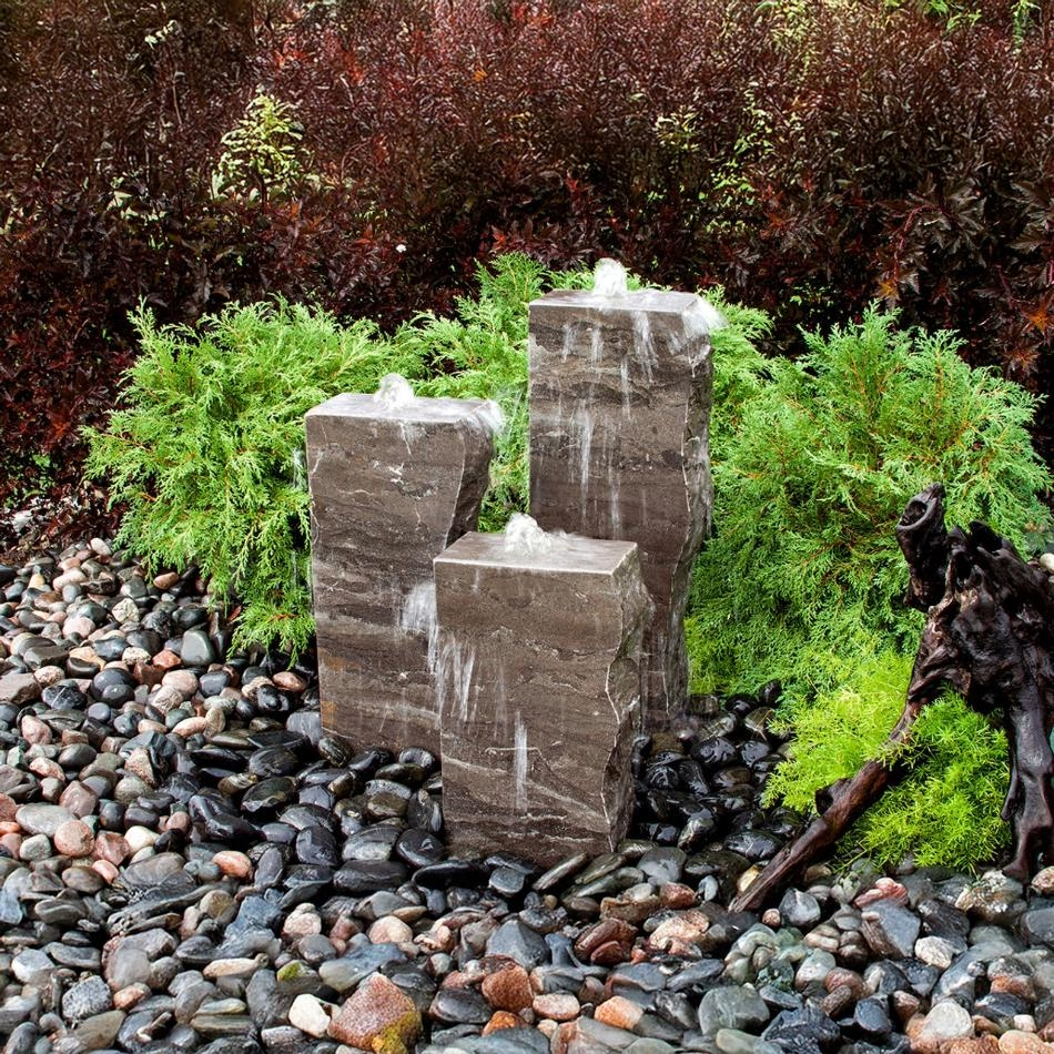 Rough Blue Limestone Fountain