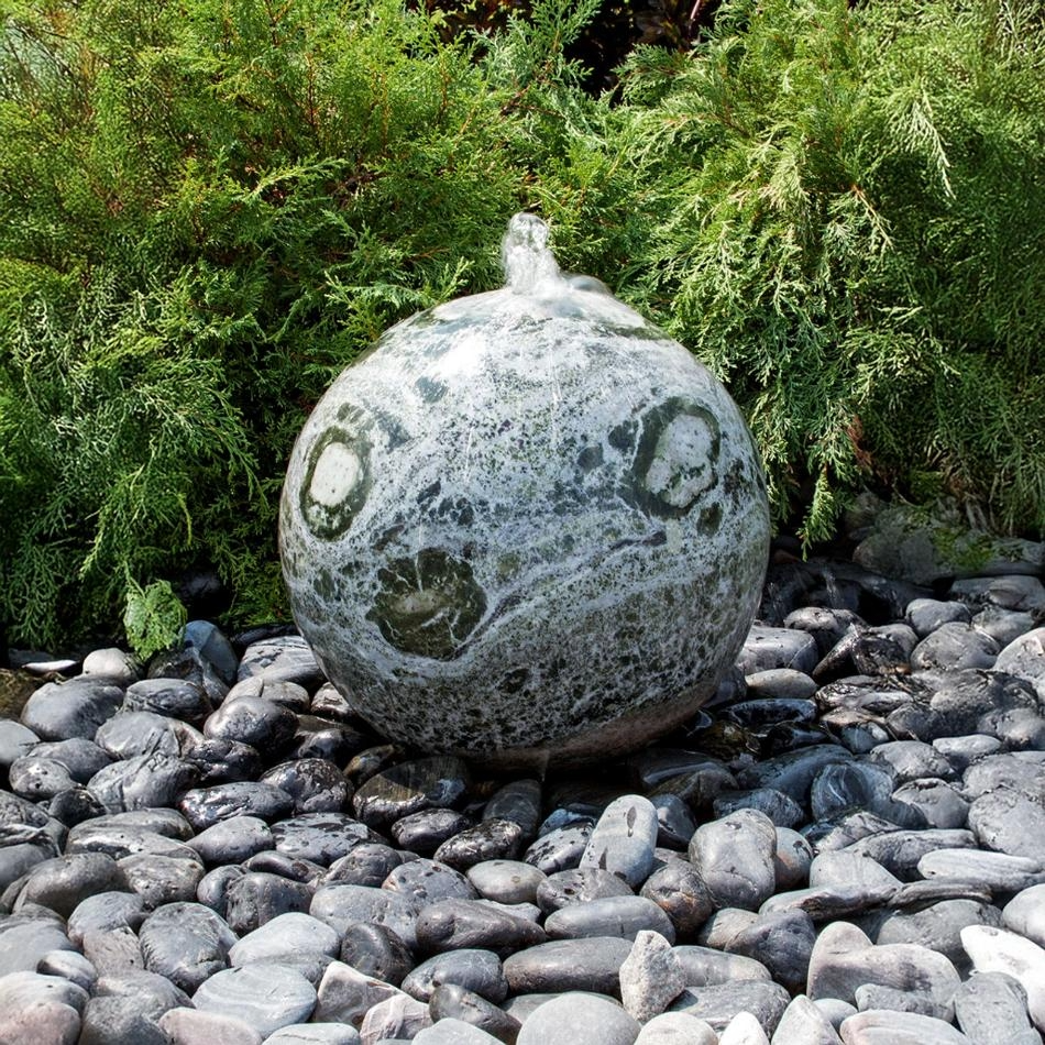 Blue Thumb Green Marble Sphere
