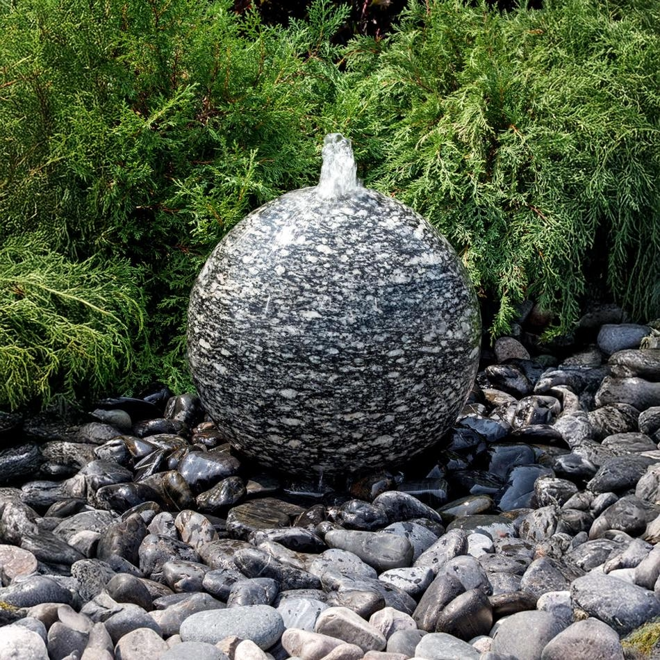 Blue Thumb Speckled Granite Sphere