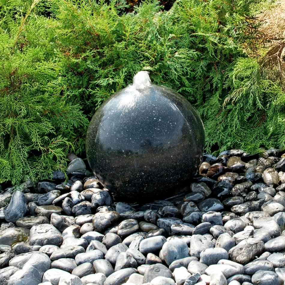 Blue Thumb Black Granite Sphere