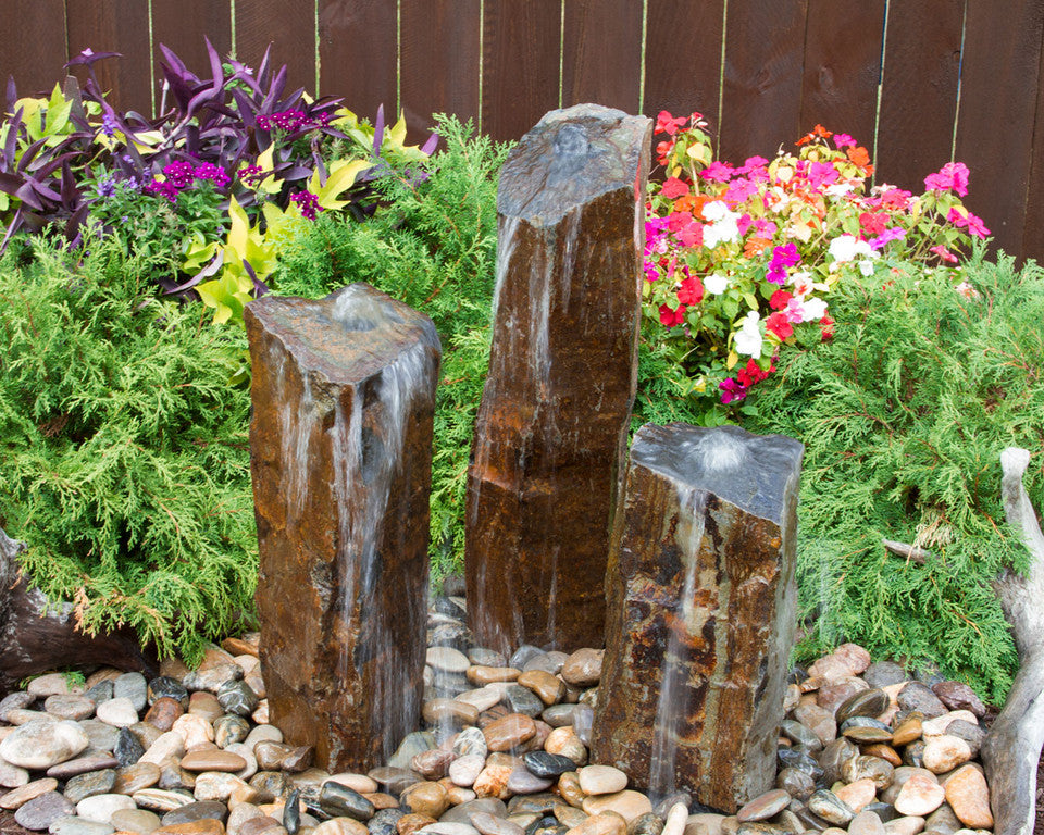 Triple Rustic Basalt Fountain Kit - Thumbnail 2