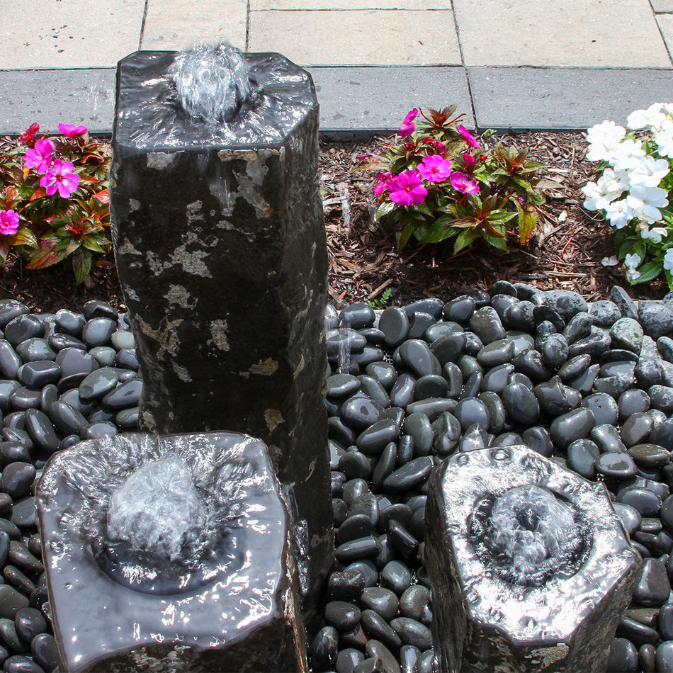 Blue Thumb Hollowed-Out Basalt Fountain Kit
