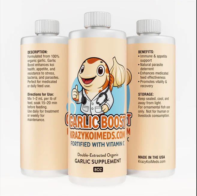 Krazy Koi Meds Garlic Boost - Natural Appetite Stimulant & Immune Enhancer