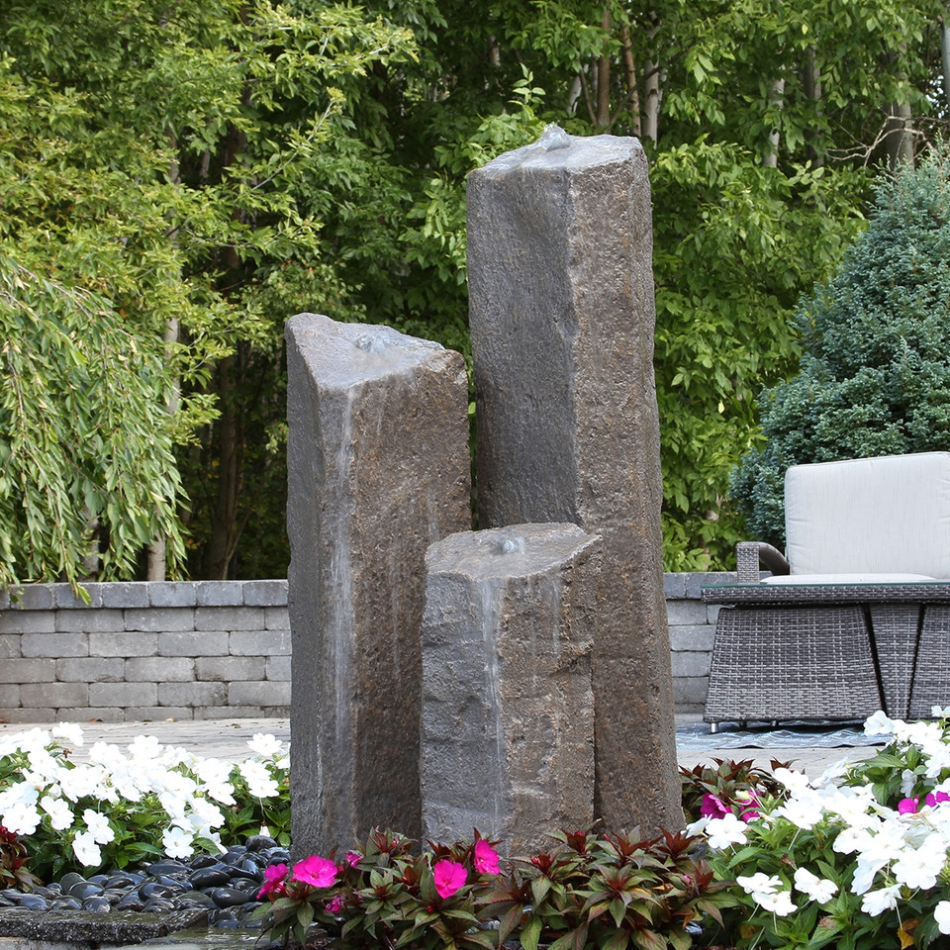 Blue Thumb Triple Faux Basalt Fountain Kit - Thumbnail 2
