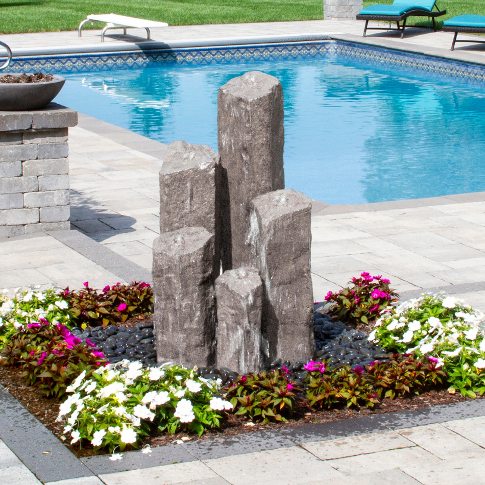 Blue Thumb Pent 5 Stone Faux Basalt Fountain Kit