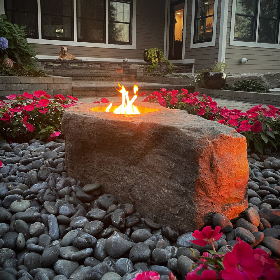 Fire & Water GFRC Boulder Fountain Complete Kit - Thumbnail 5