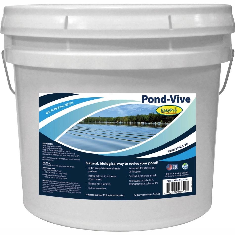 EasyPro Pond-Vive Bacteria – Bulk Loose Powder w/ 8 oz Scoop