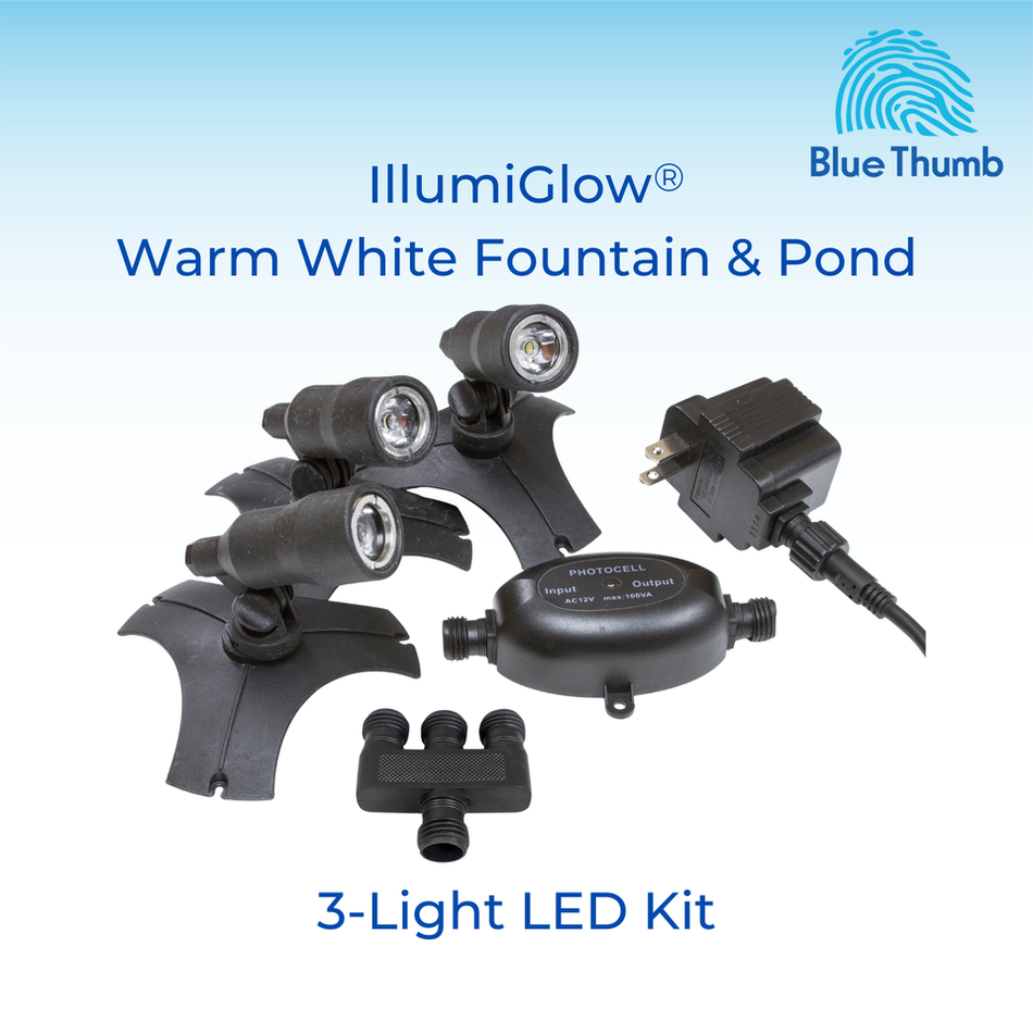 Blue Thumb 3 Pack LED Bullet Fountain & Pond Light Kit