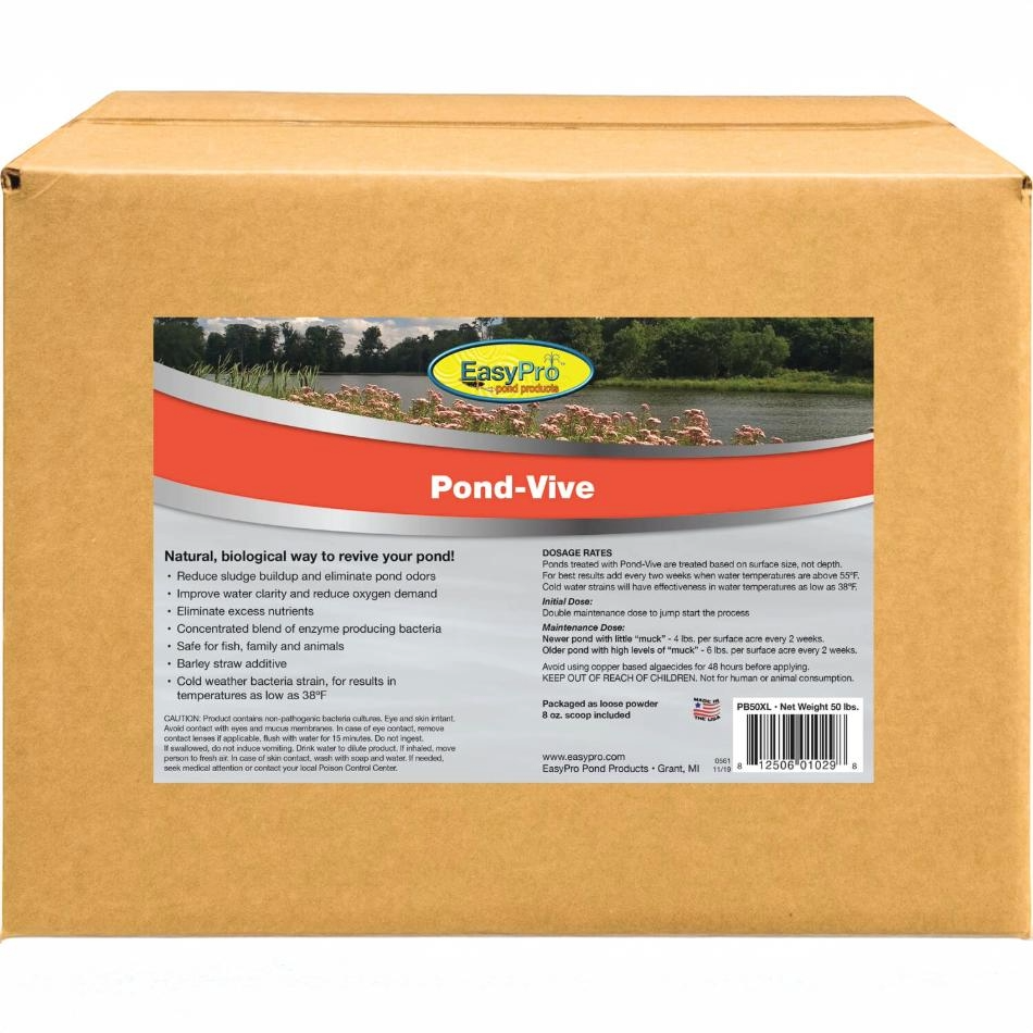 EasyPro Pond-Vive Bacteria – 50lb box – Bulk Loose Powder