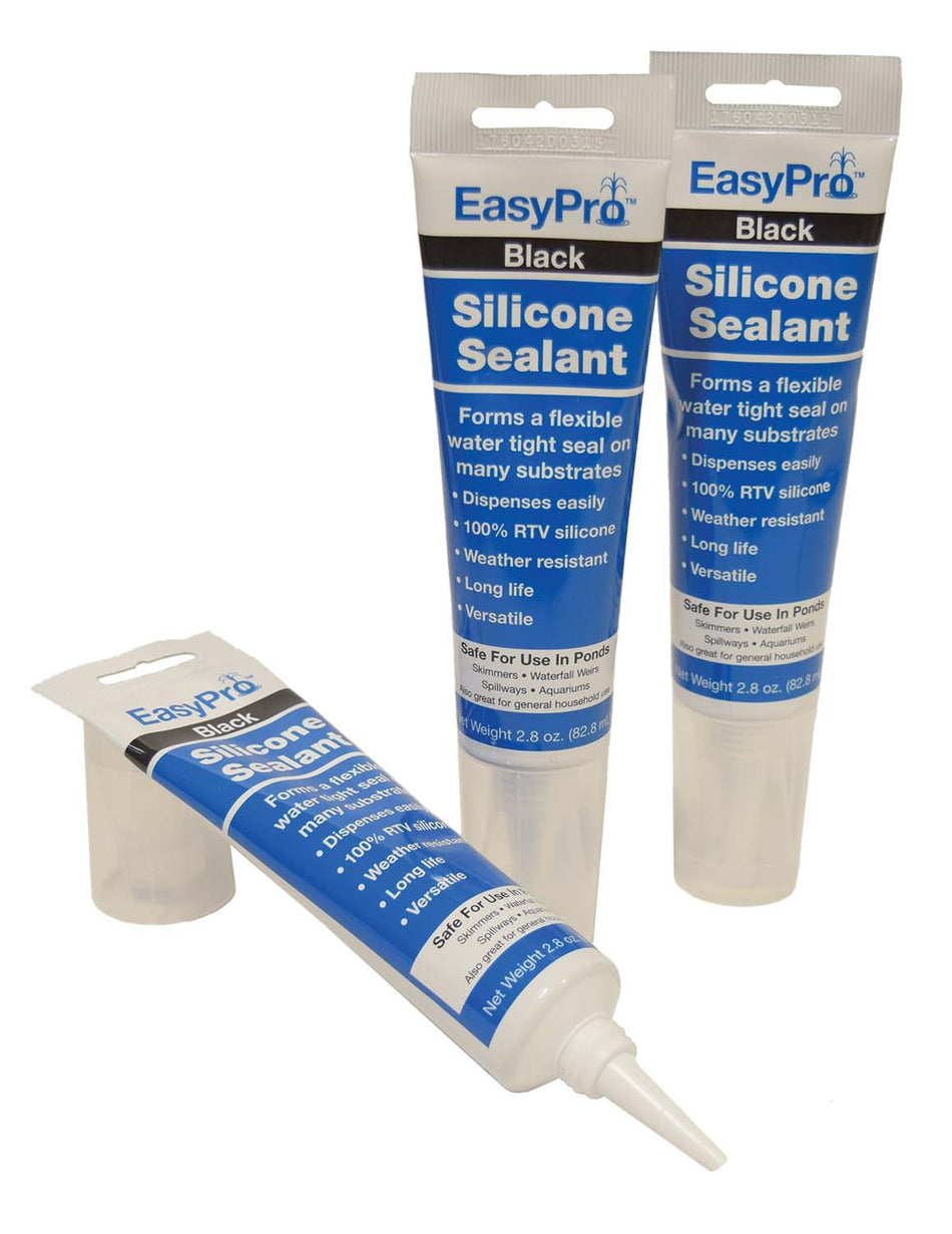 Easy Pro Black Silicone Sealant 2.8oz Squeeze Tubes
