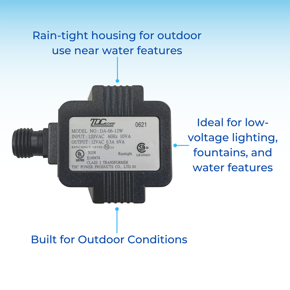 Blue Thumb 6 Watt Low Voltage Transformer